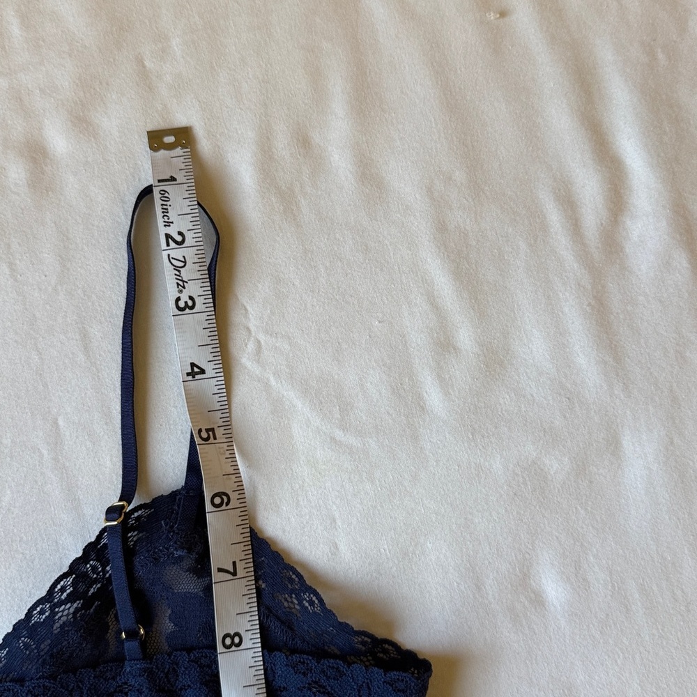 Anthropologie Navy Lace Cropped Cami - Picture 10 of 12